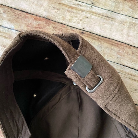 NWOT Old Navy Olive Green Faux Suede Baseball Hat OS - Picture 4 of 5